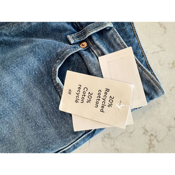👖 H&M Wide Leg High Waist Crop Jeans NWT • Size 8 • Modern Chic Denim ✨ - Picture 4 of 7